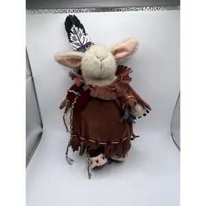Muddy Vanderbear Pocahoppy Pocahontas Plush Rabbit 1997 Native American 11" 90s